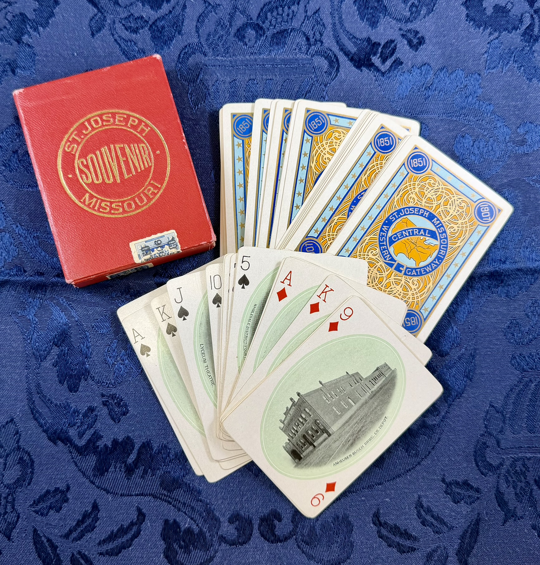 Playing Cards with Photos of St Joseph Missouri Landmarks · Lot 411